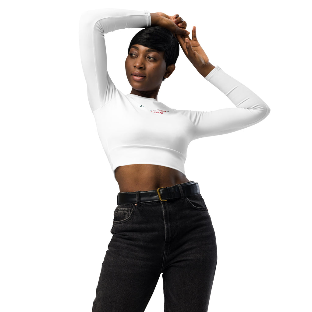"You're too close" long-sleeve crop top